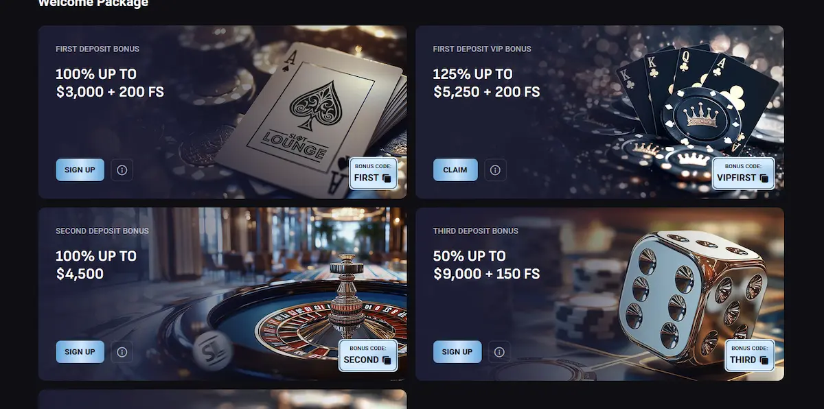 Slotlounge cashier screen showing the welcome bonus promo code field